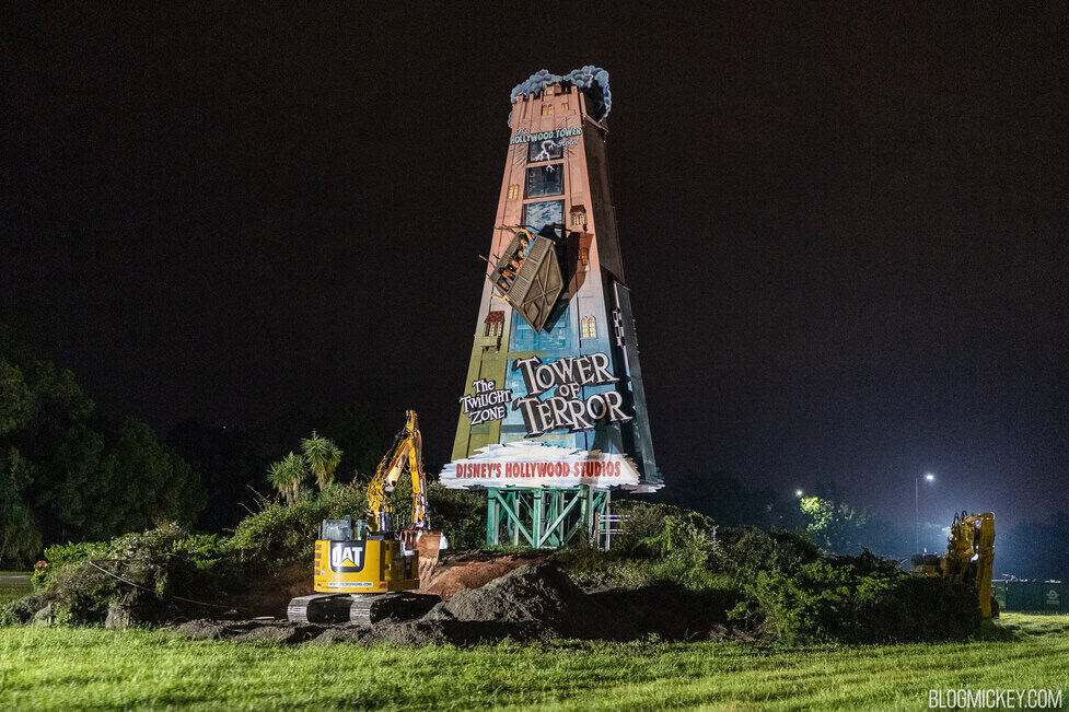 Twilight Zone Tower of Terror Billboard Demolished at Disney